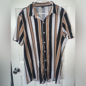 Men’s Striped Button Down Shirt